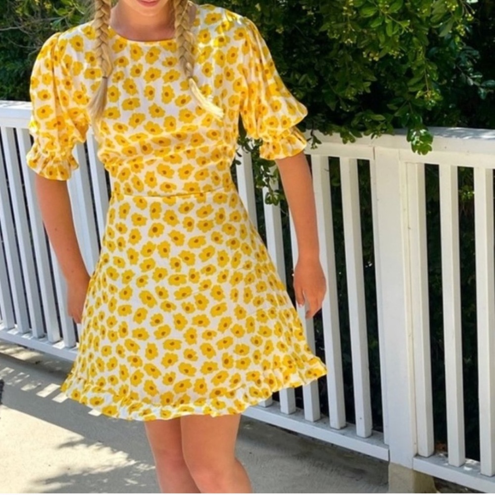 Faithfull The Brand Florence Mini Dress Marigold